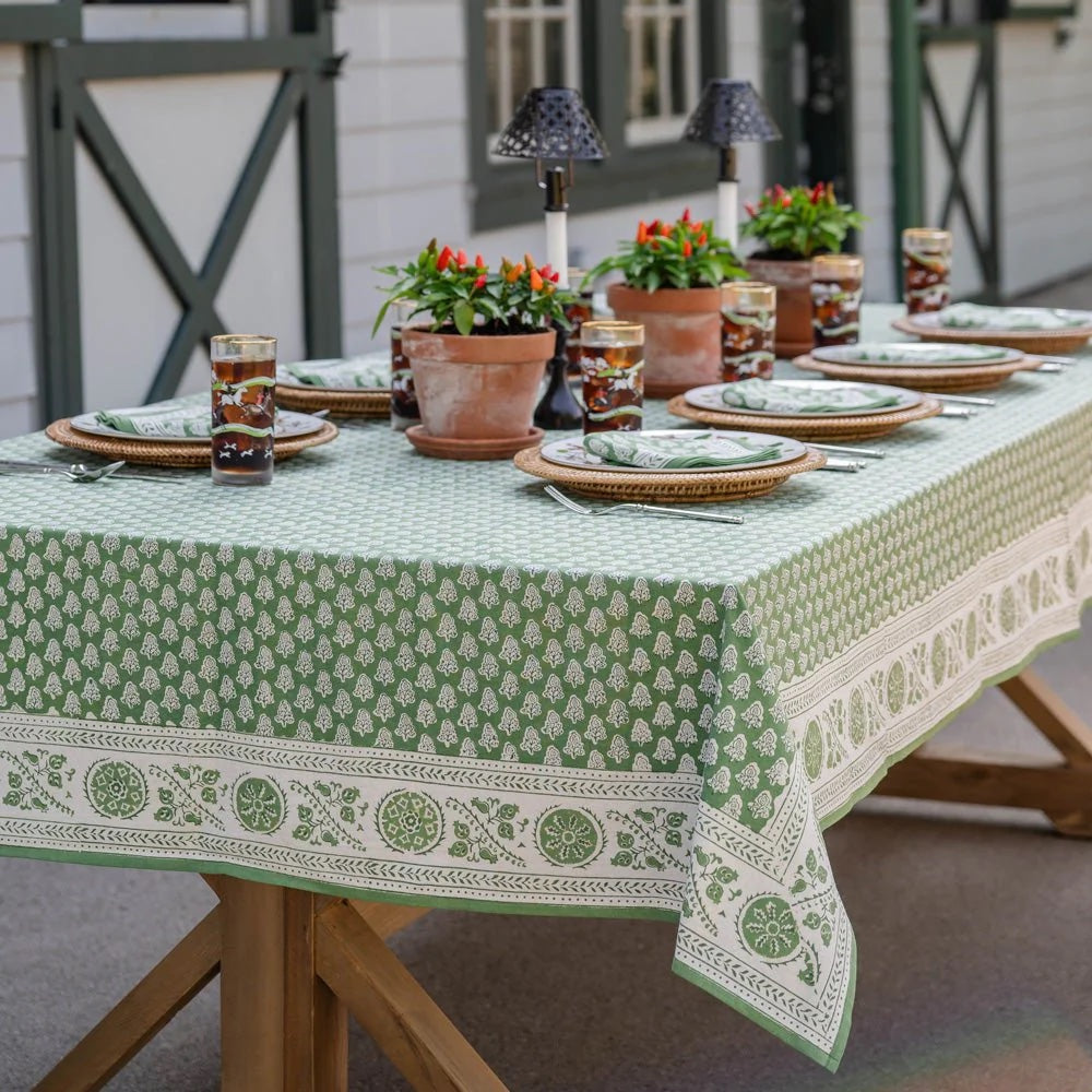 Jade Blossom Tablecloth 60x120 in.