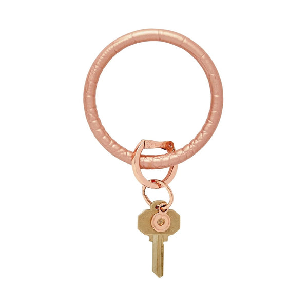 Big O Key Ring - Solid Rose Gold Croc – Salutations Home